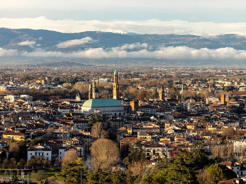 Il centro di Vicenza dall'alto